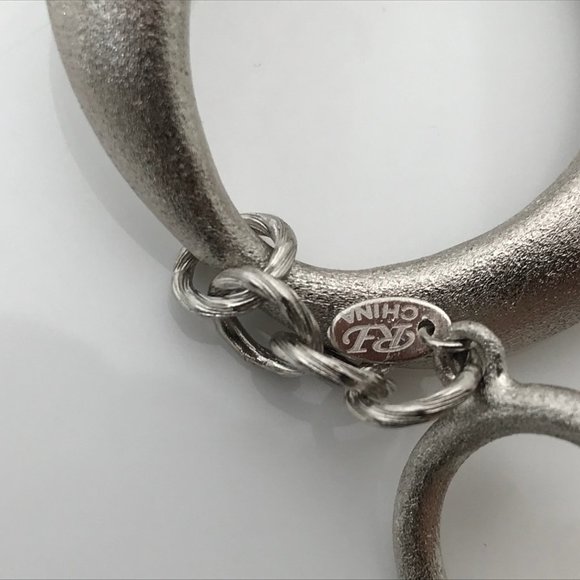 Rivka Friedman Bracelet Silver Tone Oval Link Togg - Picture 5 of 10